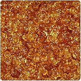 BeadTin Topaz Transparent 11mm TriBead Plastic Craft Beads (500pcs)