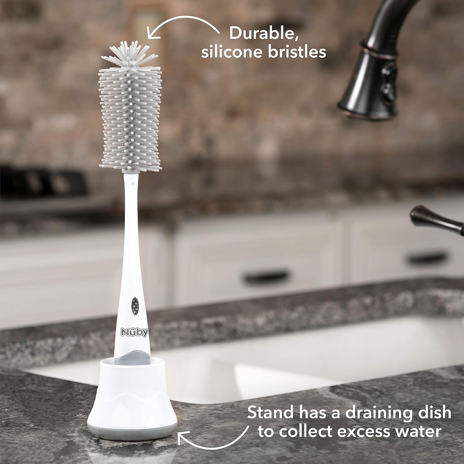 Nuby Newborn Baby Bottle Cleaning Brush - Image 3