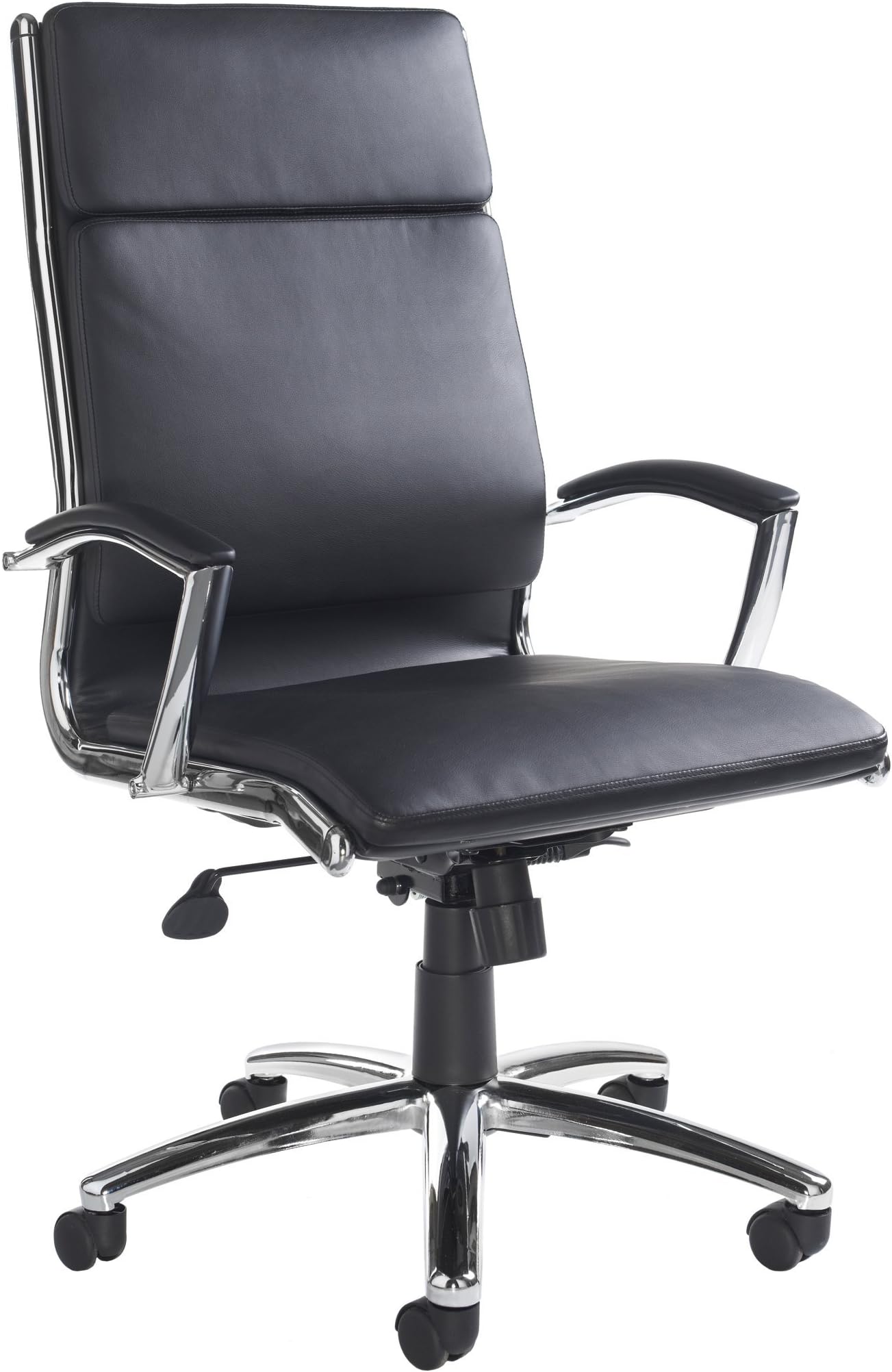 DAMS Florence Black Leather Faced Executive Chair, 65.5x60.5x100 cm
