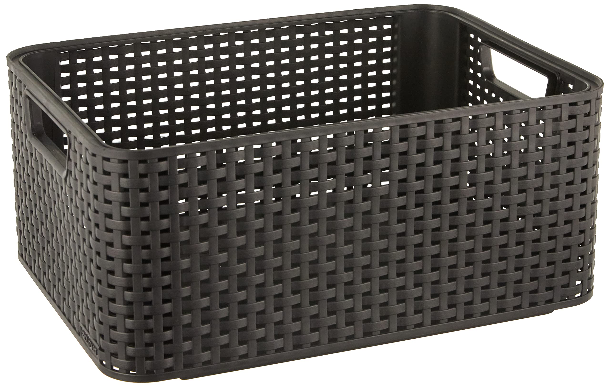 CURVER Style 205846 Storage Box Rattan-Look Size M with Second-Generation Lid Polypropylene