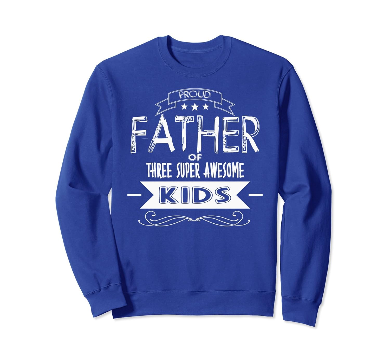 Proud Father Of 3 Super Awesome Kids Dad Pops T-shirt-anz