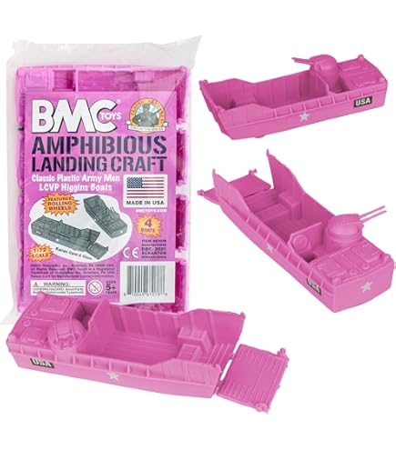 Amazon.com: BMC Classic Marx Landing Craft - 4pc Blue Plastic Army
