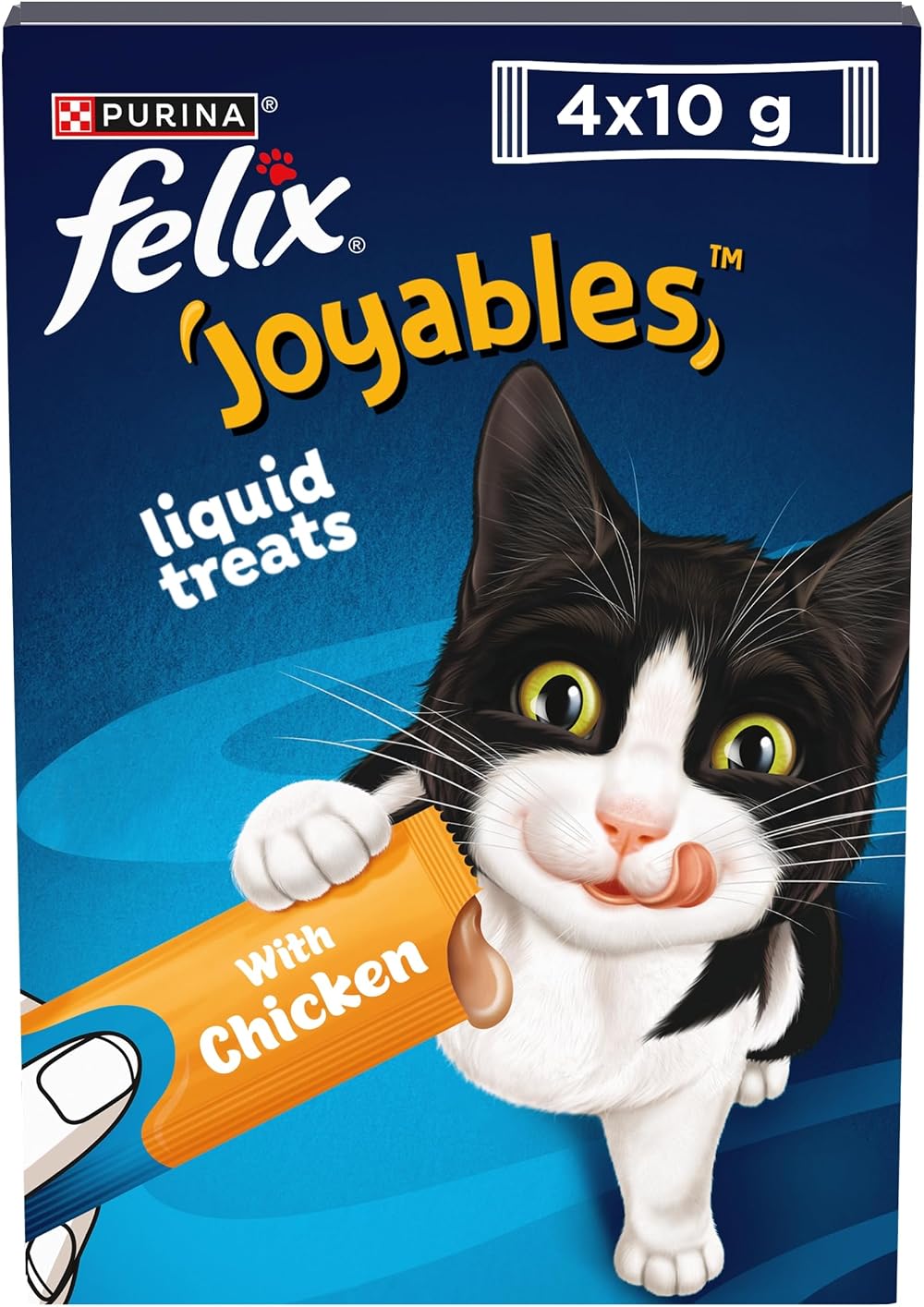 FELIX Joyables Chicken Liquid Cat Treat 4x10g Pack of 11