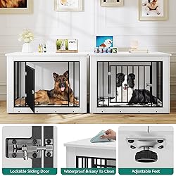 YITAHOME 76 Inch Double Dog Crate Furniture, XXL