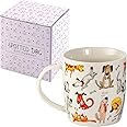 SPOTTED DOG GIFT COMPANY Dog Coffee Mug, Cute Mug 12 oz Ceramic Porcelain China Coffee Tea Cup, Funny Dogs Themed Gifts for Dog Lovers and Animal Lovers Women Men, 1 Piece