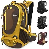 ROYAL MOUNTAIN 35L Water-resistant Hiking Backpack, Lightweight Backpack For Unisex (Yellow)