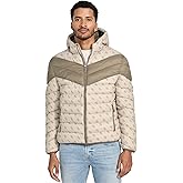 GUESS mens New Jacob Color Block Hooded Jacket