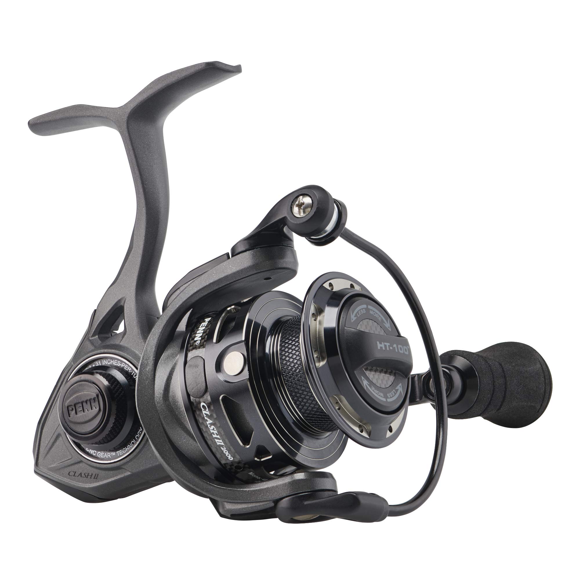 Penn 2020 Clash II, Size 2000, Saltwater Spinning Fishing Reel, Front Drag, Ambidextrous, CLAII2000, 1522156