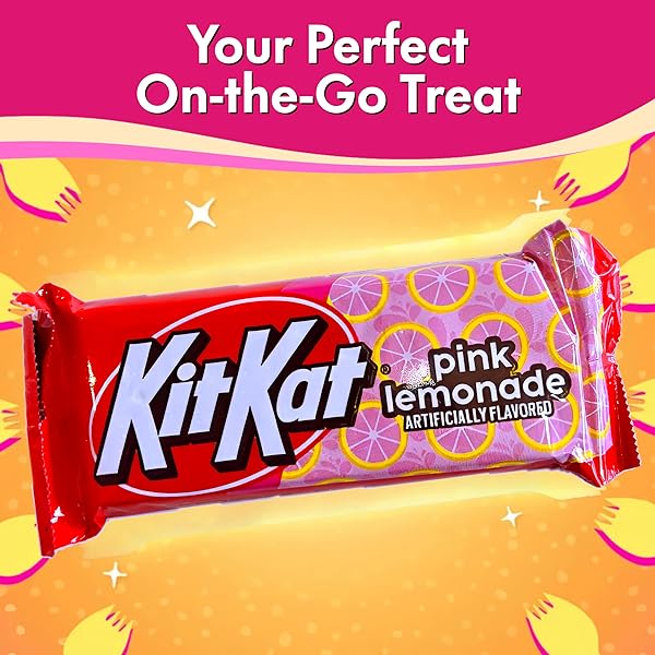 PINK LEMONADE CRISP WAFERS 5 POUNDS APPROX 75 PIECES – CANDY BARS CANDY CHOCOLATE BARS – LIMITED EDITION FLAVOR – INDIVIDUALLY WRAPPED SNACKS – WAFERS BULK