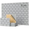 Soundproofing Panels,Soundsbay 12 Pack Sound Proof Panels for Walls Self-Adhesive, 16"×12"×0.4" Soundproof Wall Panels, Brick Acoustic Wall Panels for Walls, Office,Reccording Studio, Ceiling, Gray