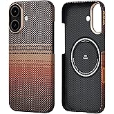 pitaka for iPhone 17 Case 6.3" with Camera Control Button, Compatible with MagSafe, Ultra-Slim Case with Caseless Touch Feeling, 1500D Aramid Fiber Woven, Sunset
