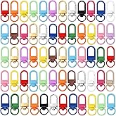 Keychain Clasp Keychain Clip Accessories Bulk 60pcs Colorful Lobster Claw Clasps for Keychains Clips Bag Charm Clip Swivel Clasp Hooks for Purses Craft DIY Key Chain Making Supplies (Multicolor)
