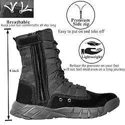 LAHORS Lightweight Military Tactical Combat Boots