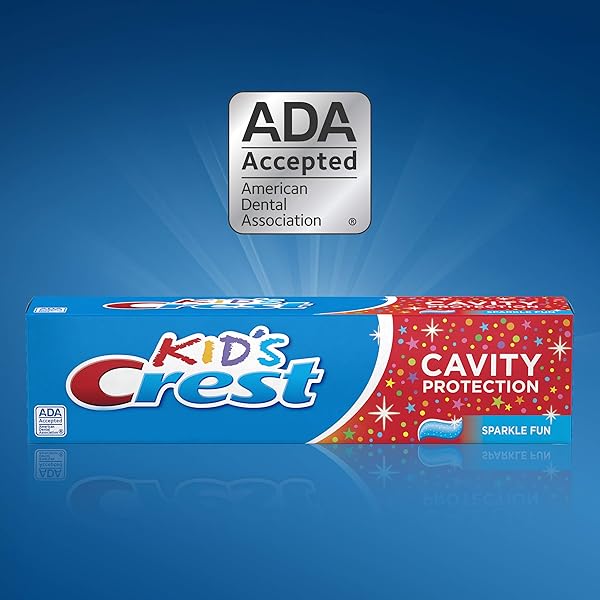 CREST KID’S CAVITY PROTECTION TOOTHPASTE, CREST KIDS TOOTHPASTE, FOR CHILDREN AND TODDLERS 2+, SPARKLE FUN, 4.6 OZ (PACK OF 3), TOOTHPASTE FOR KIDS, PACKAGING MAY VARY