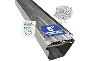 FlowGuard Premium 50-Year Gutter Cover System - Matte - 6 Inch Aluminum Gutter Guards, 102 Feet- by FlexxPoint, Made in The USA