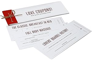 Confetti Collections Love Coupons For Him Or Her, Husband, Wife, Boyfriend, Girlfriend Or Couples. Unique Romantic Valentines