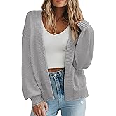 BTFBM Womens Oversized Cardigan Sweaters 2025 Fall Long Sleeve Knit Open Front Lightweight Sweater Outwear Coats