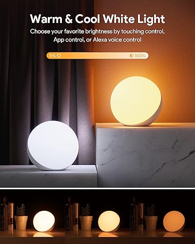 Hifree Smart Table Lamp, Dimmable Desk Lamp with App/Voice Control