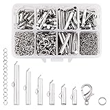 Pandahall 120pcs/1Box 6Sizes Iron Slide On End