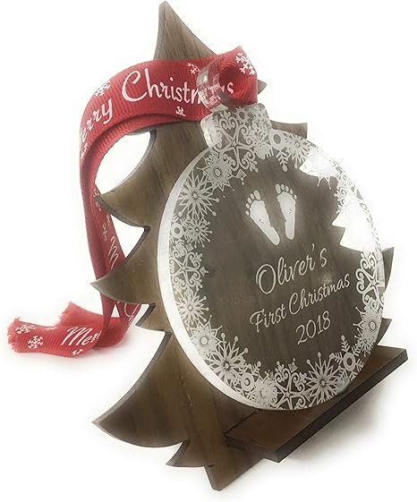 baby foot christmas ornament