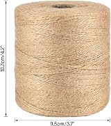 jijAcraft 500M Natural Jute Twine 2 Ply 1.5mm Brown Garden String view 2