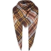 American Trends Scarfs for Women Winter Triangle Scarf Classic Plaid Warm Scarf Soft Scarves Knitted Wrap Shawl