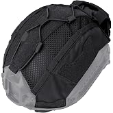 IDOGEAR Tactical Helmet Cover with Battery Pouch for Fast Helmet | 500D Nylon | Counterweight Pouch | Water-Resistant | Hook and Loop Install | NVG Mount Slot | Morale Patch | Cord Organizer