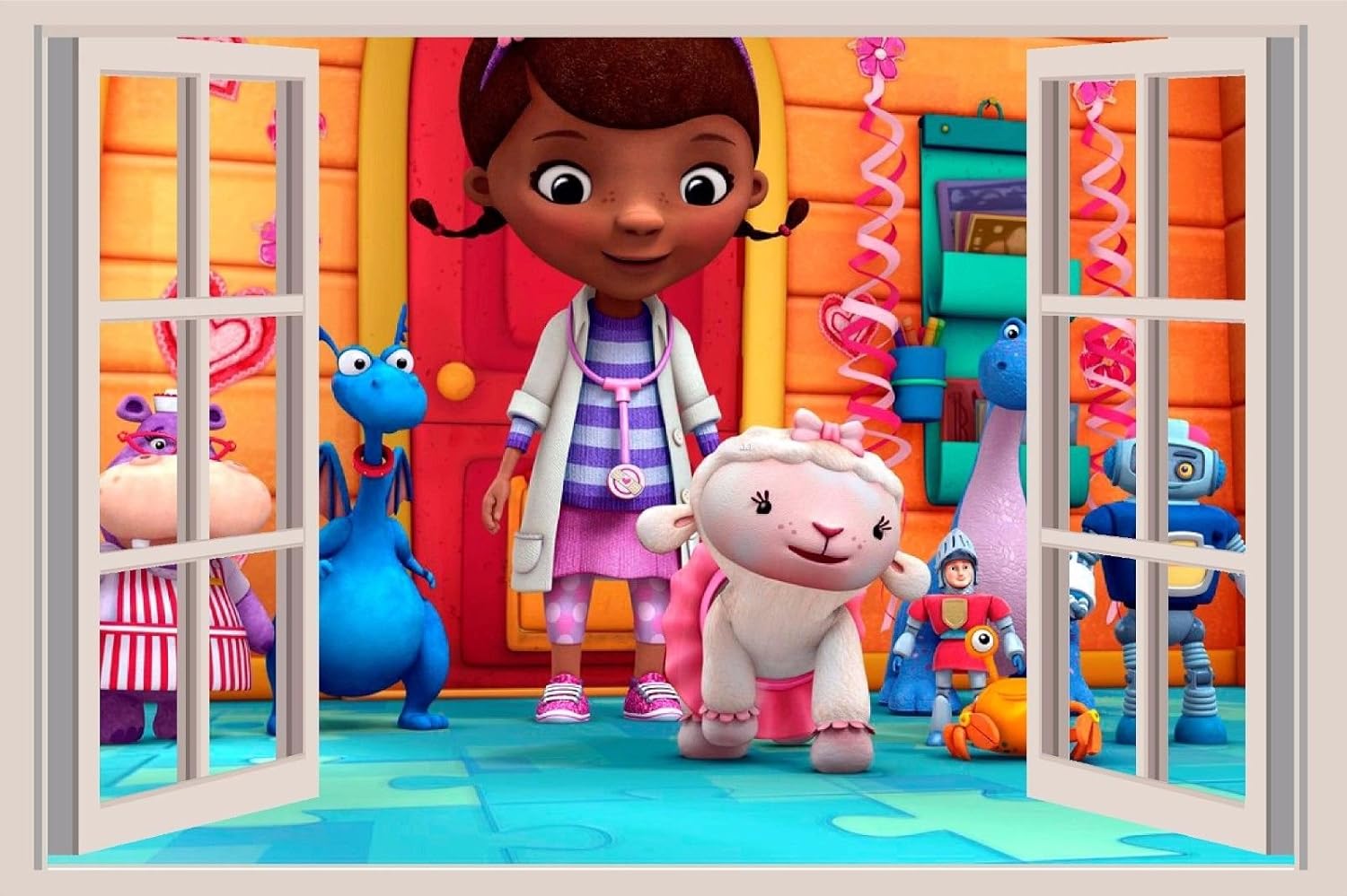 Home Decor Disney Doc Mcstuffins 3d Window Vinyl Wall Decor
