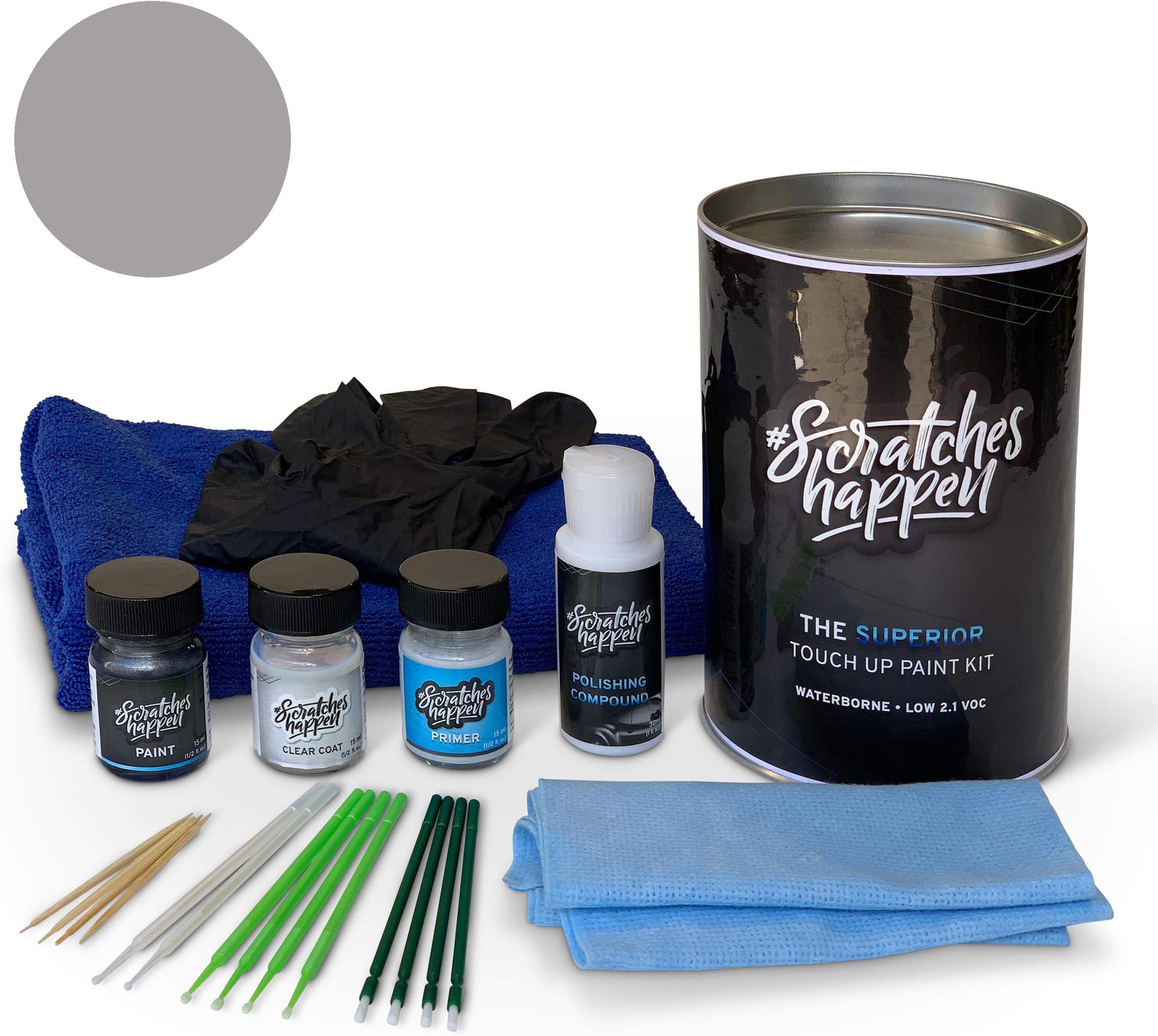 ScratchesHappen Exact-Match Touch Up Paint Kit Compatible with Renault Gris GivrÃ (KNV) - Complete