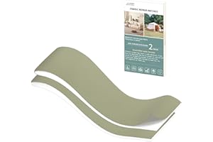 Azobur 2 Pieces Waterproof Extra Large Canvas Repair Tape, Boat Cover Repair Kit, Tent Repair Tape, Pop Up Canvas Repair Kit, Suitable for Various Fabric Repair (Khaki)