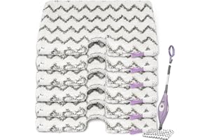 BIVVIK Steam Mop Replacement Pads for Shark S3500 Series S3501 S3601 S3550 S3801 S3901 SE450 S3601D S3901D S2901 S2902 Microfiber Steam Pocket Mop Pads Washable, 6 Pack