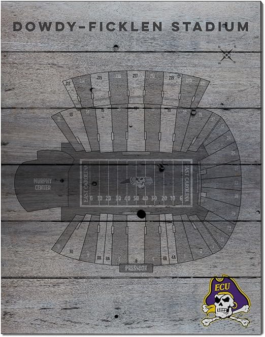 Amazon Com Kh Sports Fan 16 X20 East Carolina Pirates Seating Chart Collage Pallet Pride Plaque Grey Home Kitchen