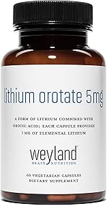 Weyland: Lithium Orotate - 5mg of Elemental Lithium per Vegetarian Capsule