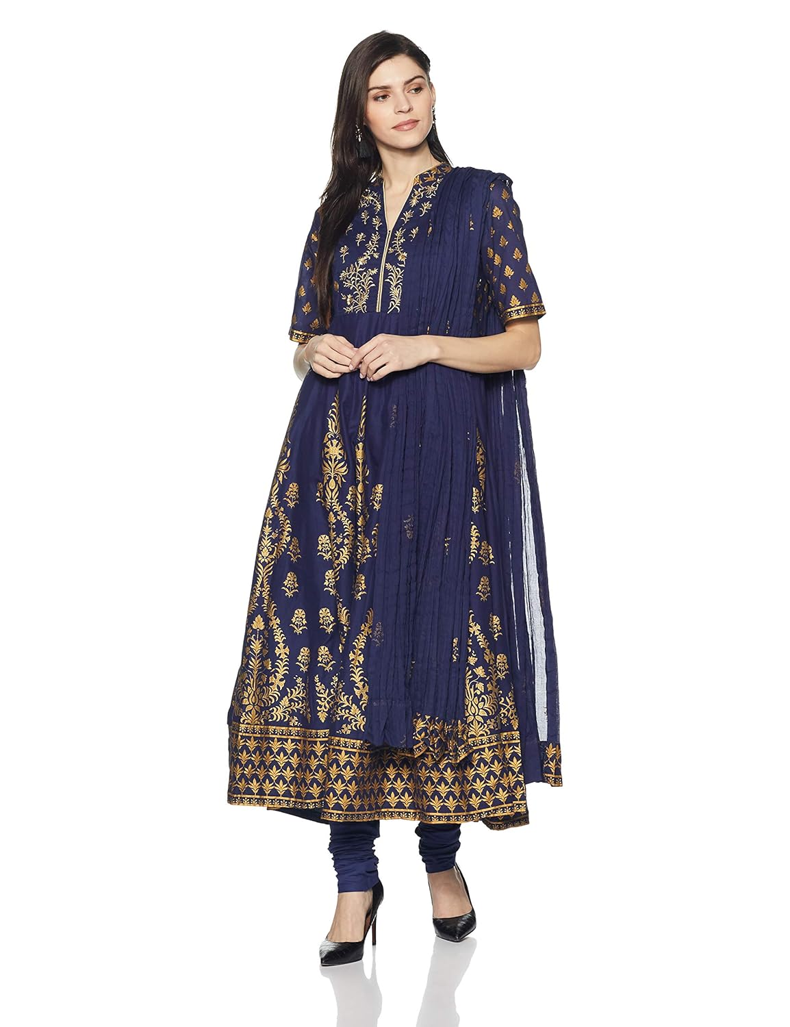 biba women's anarkali salwar suit set