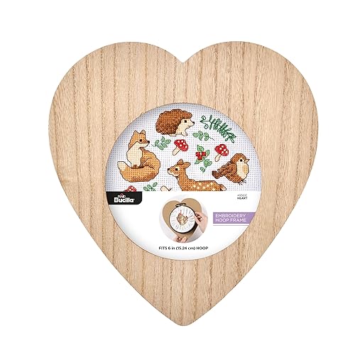 Bucilla, Embroidery Hoop Heart Frame, Fits 6" Embroidery Hoop