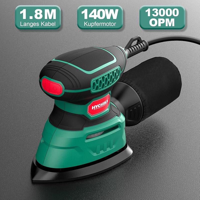 HYCHIKA Schleifmaschine, 140W Deltaschleifer, 13000 OPM.