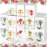 Lerheedi 120 Pack Bible Theme Facial Tissues Individual Travel Pack Christian Pocket Gifts Bulk 3 Ply Verse Tissue Small Size Pocket Religious Favors for Church Wedding Party Homeless Gift Daily Use