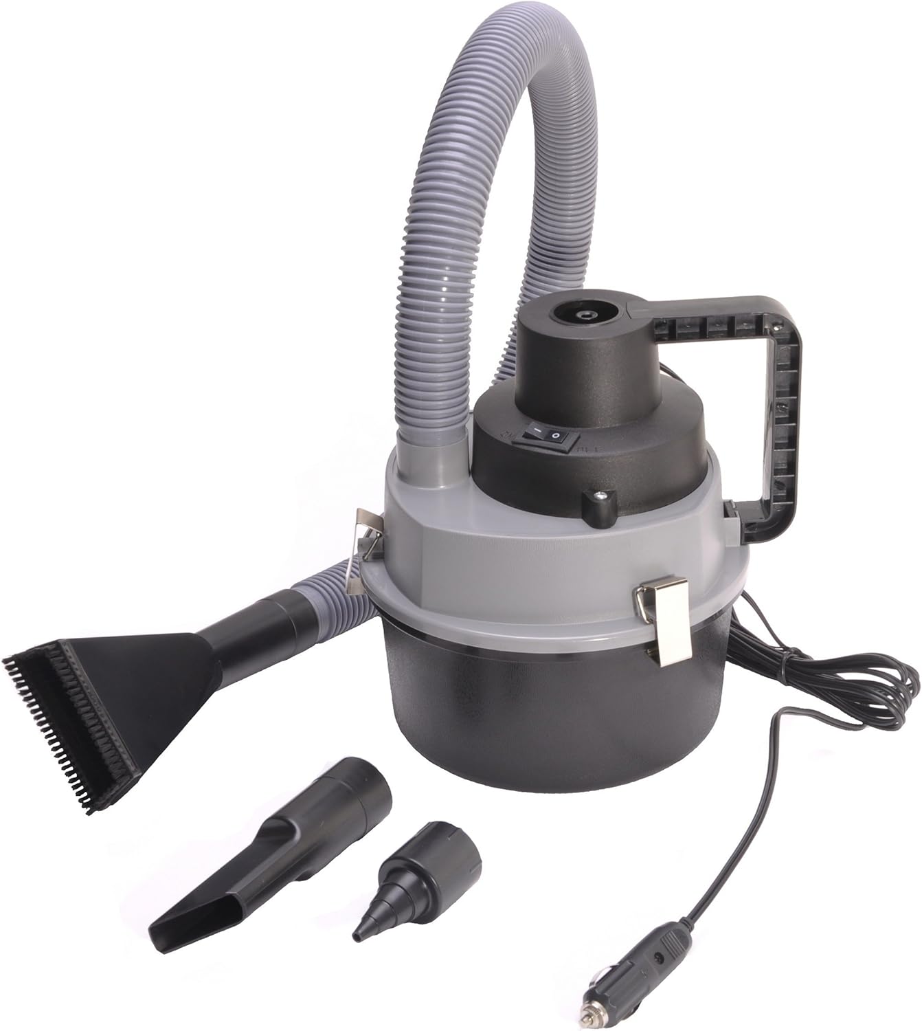 Eurow 12 V Auto Wet & Dry Canister Vacuum Cleaner Black