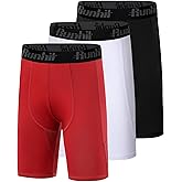 Runhit Youth Boys' Compression Shorts,Boys Performance Athletic Base Layers Underwear Sports Shorts