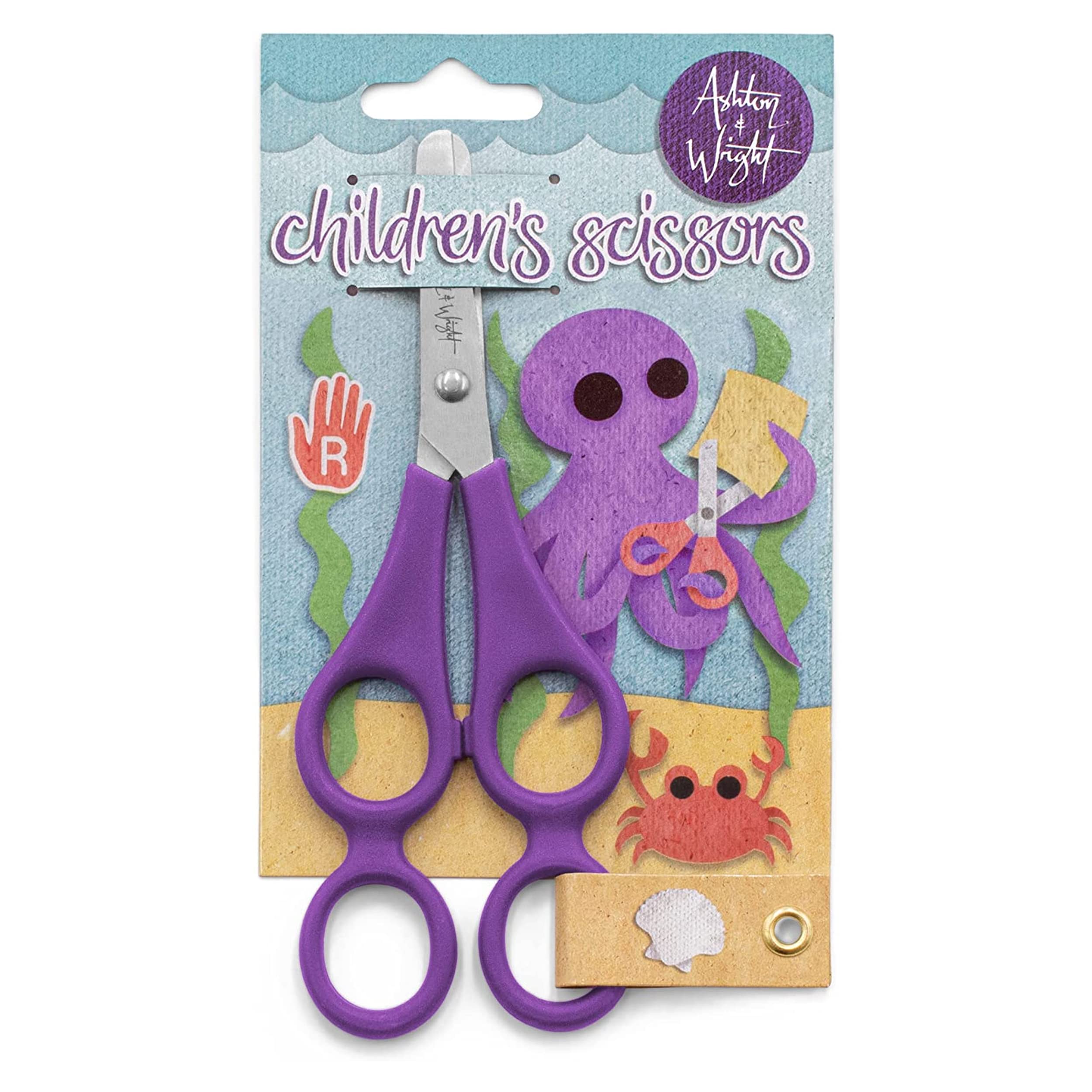 Ashton and Wright - Children's Double Hole Training Scissors - Purple - Right Handed (12)