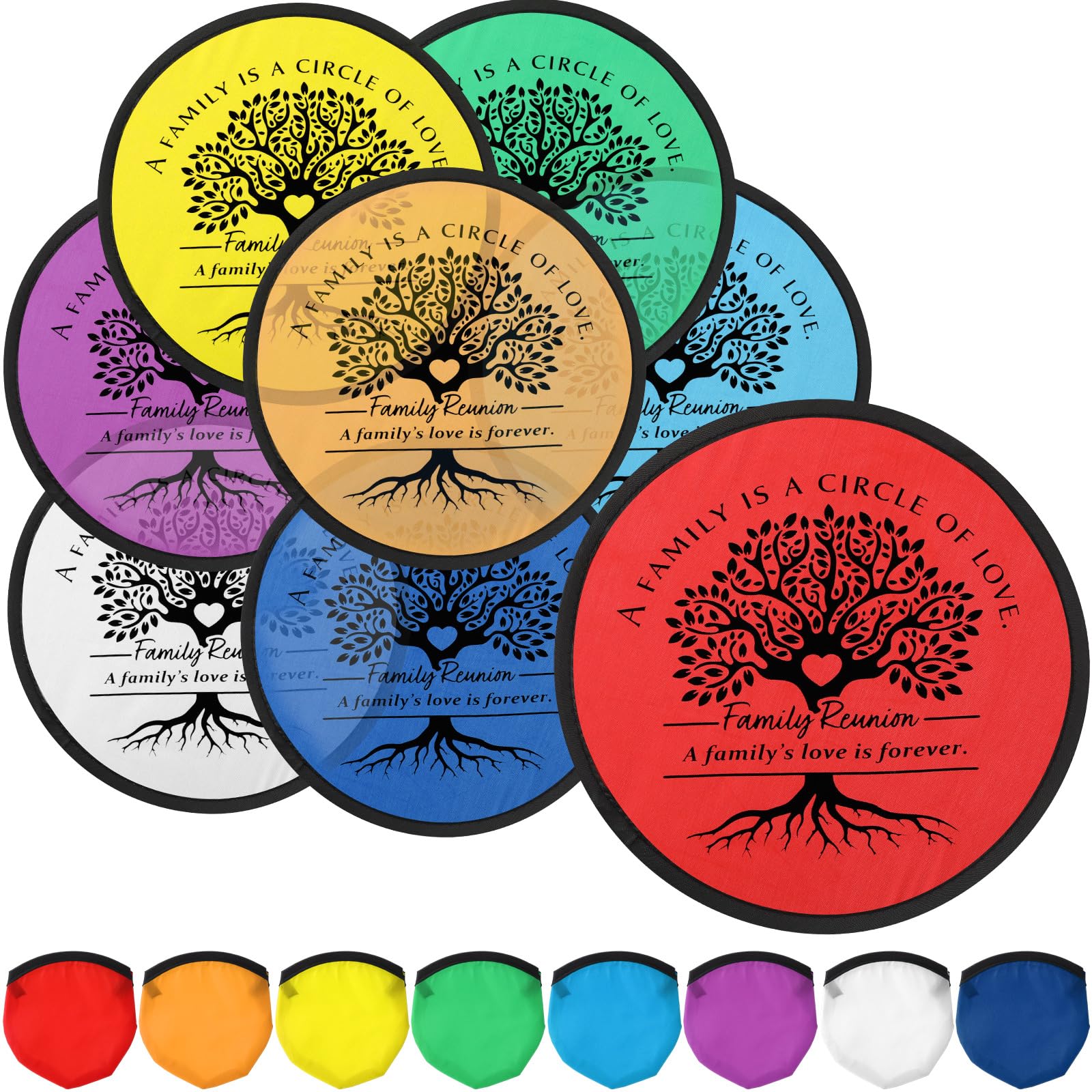 Photo 1 of Vertintong 16 Sets Family Reunion Small Party Favor Games - Includes 9.8 Inches Inspirational Foldable Flying Disc Fans with Storage Bags Outdoor Activities for Gathering Parties Gift Ideas