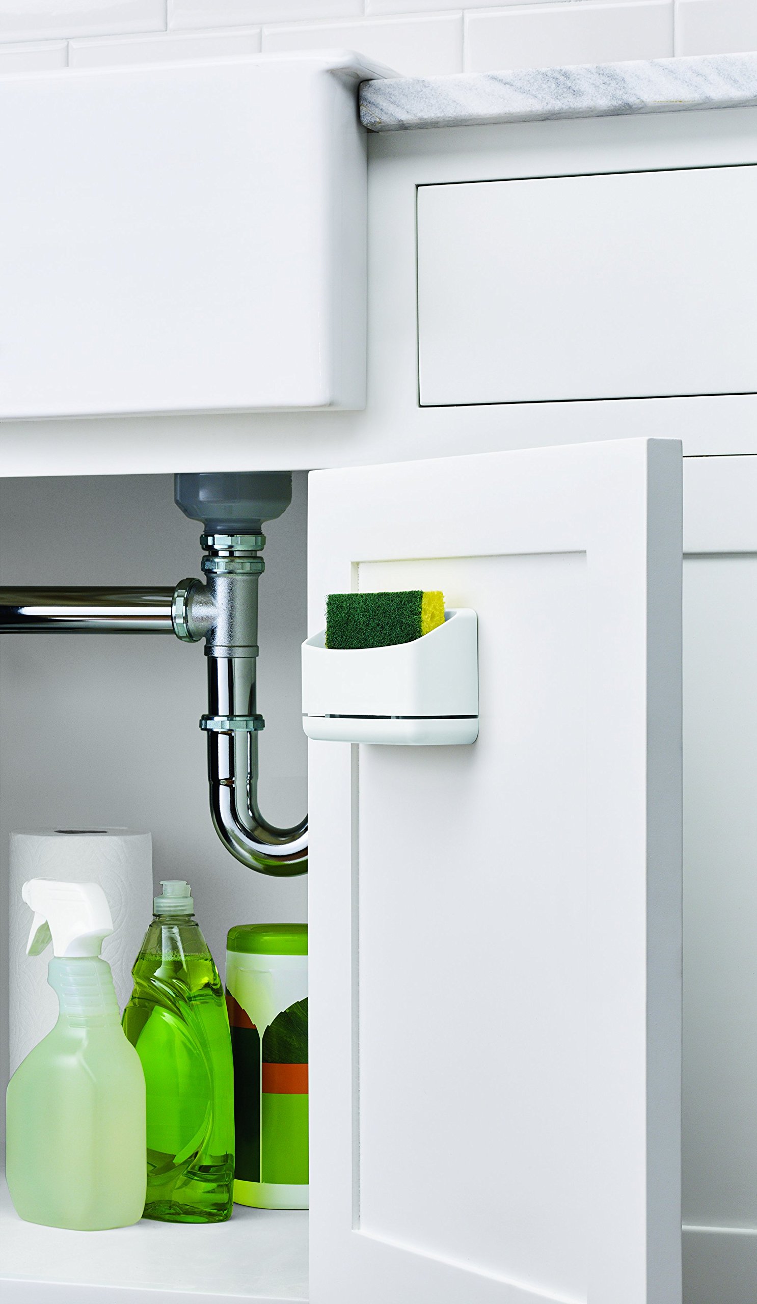 Command 17609HWES Under Sink Caddy, 1 Holder, 4Medium Strips + 1