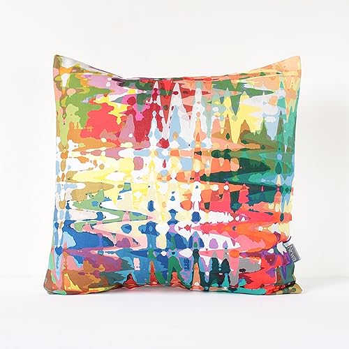 Amazon Com Abstract Watercolor Pillow Cover In Red Blue Purple