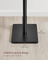 VASAGLE Coat Rack 8 Hooks Solid Rubberwood Free Standing Ink Black RCR010B01 view 5