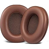 SOULWIT Replacement Earpads for Sony MDR-7506 MDR-V6 MDR-V7 MDR-CD900ST Monitor Headphones, Ear Pads Cushions with Softer Protein Leather, High-Density Foam - Coffee