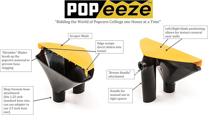 Popeeze Popcorn Ceiling Scraper Vacuum Attachment Tool Shop
