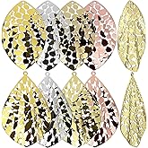 COLIGREE 32pcs Hollow Leaf Filigree Charms Shiny Geometric Pendants Exquisite Filigree Metal Embellishments for DIY Jewelries Necklaces Earrings