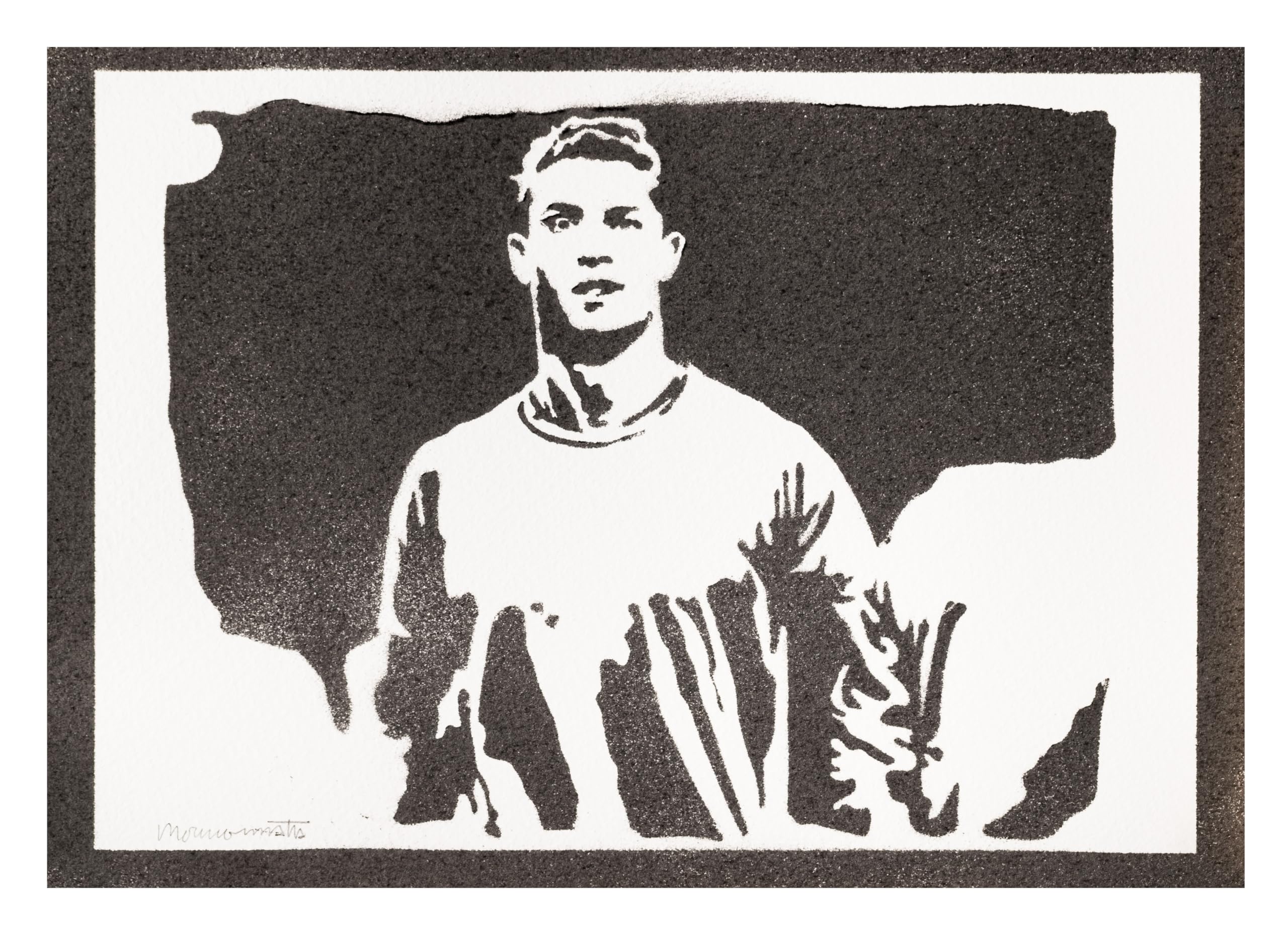 moreno-mata Real Handmade Graffiti Cristiano Sports Poster Room Decor Home Wall Art Decoration Bedroom Gifts for Men and Women