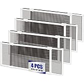 4 Pack Expandable Window Screen, 2 Way Sliding Adjustable Window Screen, Horizontal (10" H x 16" - 30" W), Horizontal and Vertical Adjustable, Durable Replacement Screen for Window, Window Screen Mesh