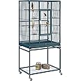 Yaheetech 54inch Metal Large Parrot Parakeet Flight Bird Cage w/Rolling Stand for Small Parrots Cockatiel Sun Parakeet Green Cheek Conure Lovebird Budgie Finch Canary